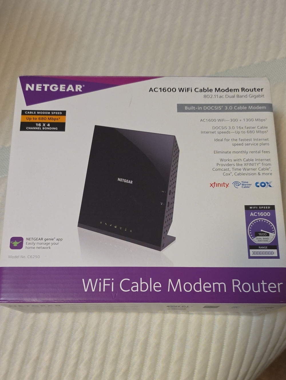 NETGEAR AC1600 WiFi Cable Modem Router